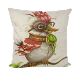 Pete the Sweet Little Bird Throw Pillows