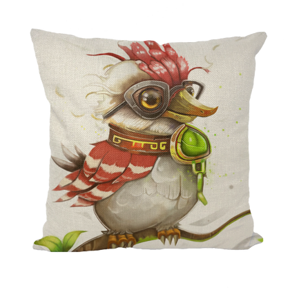 Pete the Sweet Little Bird Throw Pillows