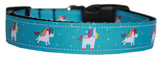 Pet Dog & Cat Nylon Collar or Leash, "Unicorn"
