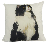Black And White Cat Pillow