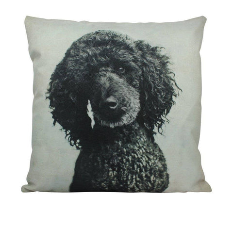 Black Poodle Throw Pillow