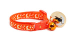 Gold Moons and Stars On Orange Cat Collar