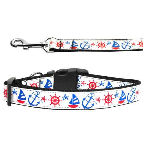 Dog Nylon Collar Or Leash, "Anchors Away"