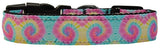 Dog & Cat Nylon Collar Or Leash, "Pastel Tie Dye"