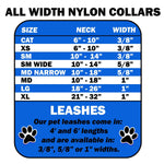 Dog Nylon Collar Or Leash, "Striped Daisy"