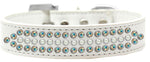 Dog Fashion  Collar, "Ritz Pearl & Aurora Borealis