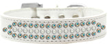 Dog Fashion  Collar, "Ritz Pearl & Aurora Borealis