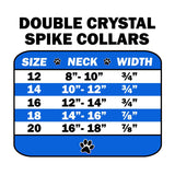 Cat and Dog Spike Collar, "Double Crystal & Black, White and Bright