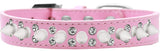 Dog Spike Collar, "Double Crystal & White Spikes"