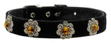 Dog, Puppy & Pet Collar, "Pasadena Crystal Flower"