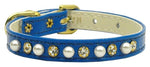 Dog Collar "3/8" Wide Pearl & Clear Crystals"