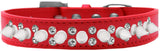 Dog Spike Collar, "Double Crystal & White Spikes"