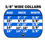 Dog Plain Collar, "3/8" Wide Animal Print"