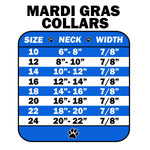 Dog Collar, "Mardi Gras Three Row Confetti Jewel Set"