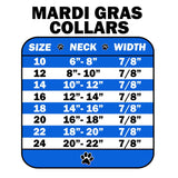 Dog Collar, "Mardi Gras Three Row Confetti Jewel Set"