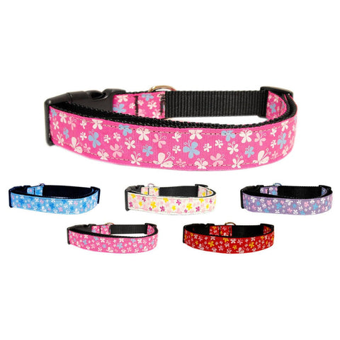 Pet Dog & Cat Nylon Collar or Leash, "Butterfly"