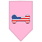 Dog Bandana Screen Printed, "Bone Shaped American Flag"