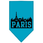 Dog Bandana Screen Printed "Paris Skyline"