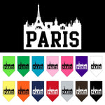 Dog Bandana Screen Printed "Paris Skyline"