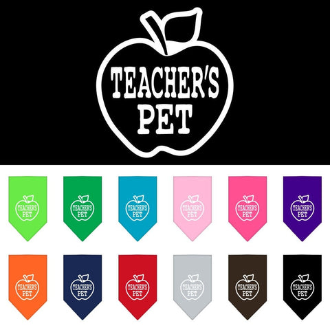 Dog Bandana Screen Printed, "Teachers Pet"