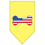 Dog Bandana Screen Printed, "Bone Shaped American Flag"