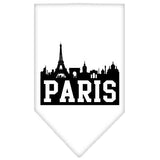 Dog Bandana Screen Printed "Paris Skyline"