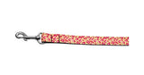 Dog & Cat Nylon Collar And Leash "Tan and Pink Leopard"