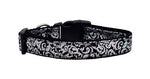 Pet Dog & Cat Nylon Collar Or Leash "Silver Shimmer"