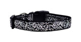 Pet Dog & Cat Nylon Collar Or Leash "Silver Shimmer"