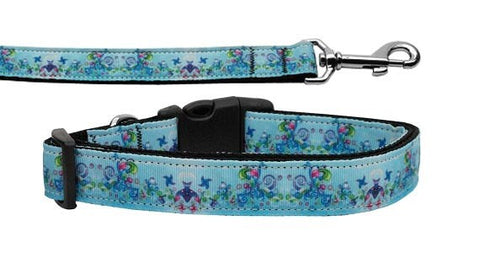 Dog & Cat Nylon Collar Or Leash, "Dreamy Blue"