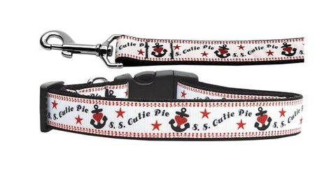 Dog & Cat Nylon Collar or Leash, "S.S. Cutie Pie"