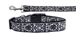 Dog Nylon Collar or Leash, "Fancy Black and White"