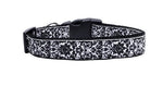 Dog Nylon Collar or Leash, "Fancy Black and White"