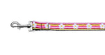 Dog Nylon Collar Or Leash, "Striped Daisy"