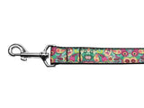 Dog & Cat Nylon Collar or Leash,  "Turquoise Paisley"