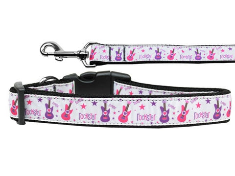 Dog & Cat Nylon Collar or Leash, "Rockstar"