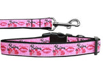 Pet Dog & Cat Nylon Collar Or Leash, "Believe in Pink"