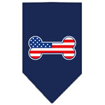 Dog Bandana Screen Printed, "Bone Shaped American Flag"