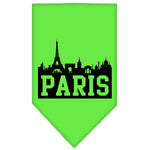 Dog Bandana Screen Printed "Paris Skyline"