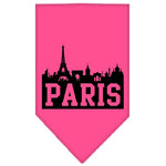 Dog Bandana Screen Printed "Paris Skyline"