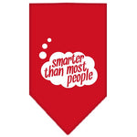 Dog Bandana Screen Printed, "Smarter Than Most People"