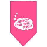 Dog Bandana Screen Printed, "Smarter Than Most People"