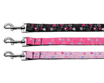 Dog Nylon Collar Or Leash, "Crazy Hearts"