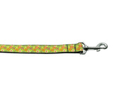 Dog & Cat Nylon Collar or Leash, "Lime Green Spring Flowers"