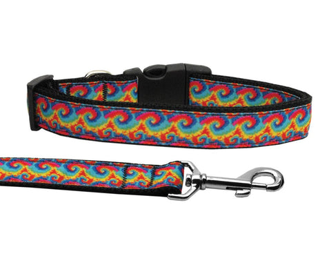 Dog Nylon Collar Or Leash, "Tie Dye"