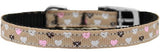Dog & Cat Nylon Collar or Leash, "Argyle Hearts"