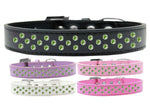 Dog & Cat Fashion Collar, "Lime Green Crystal Sprinkles"