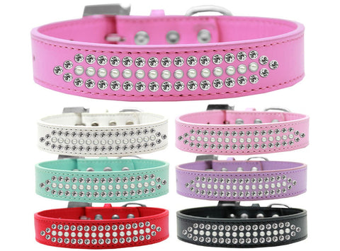 Dog Fashion Collar, "Ritz Pearl & Clear Crystal