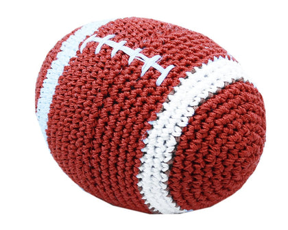 Knit Knacks Organic Cotton Dog & Cat Toy, "Snap The Football"