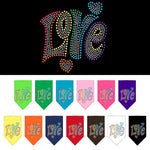 Dog Bandana Rhinestone, "Love"